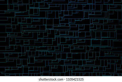 Light BLUE vector modern geometrical background. Abstract template. Geometric pattern in square style with gradient.