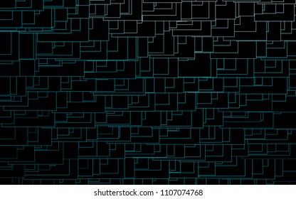 Light BLUE vector modern geometrical background. Abstract template. Geometric pattern in square style with gradient.