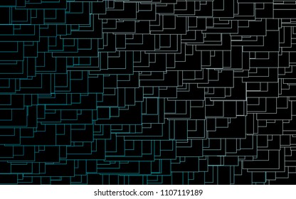 Light BLUE vector modern geometrical background. Abstract template. Geometric pattern in square style with gradient.