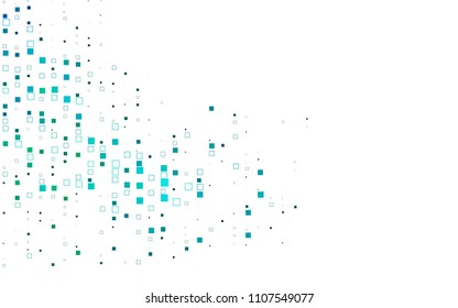 Light BLUE vector modern geometrical background. Abstract template. Geometric pattern in square style with gradient.