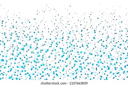 Light BLUE vector modern geometrical background. Abstract template. Geometric pattern in square style with gradient.
