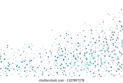 Light BLUE vector modern geometrical background. Abstract template. Geometric pattern in square style with gradient.