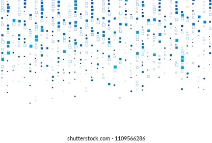 Light BLUE vector modern geometrical background. Abstract template. Geometric pattern in square style with gradient.
