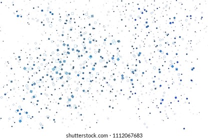 Light BLUE vector modern geometrical background. Abstract template. Geometric pattern in square style with gradient.