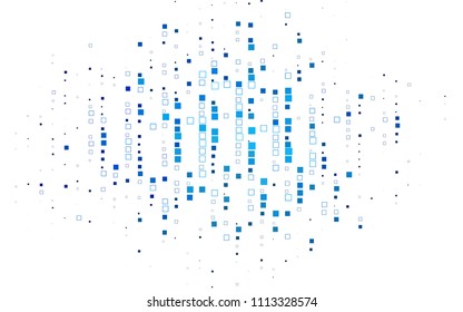 Light BLUE vector modern geometrical background. Abstract template. Geometric pattern in square style with gradient.