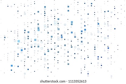 Light BLUE vector modern geometrical background. Abstract template. Geometric pattern in square style with gradient.