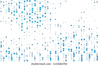 Light BLUE vector modern geometrical background. Abstract template. Geometric pattern in square style with gradient.