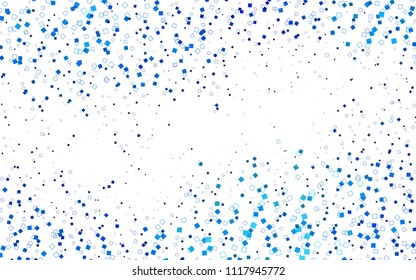 Light BLUE vector modern geometrical background. Abstract template. Geometric pattern in square style with gradient.