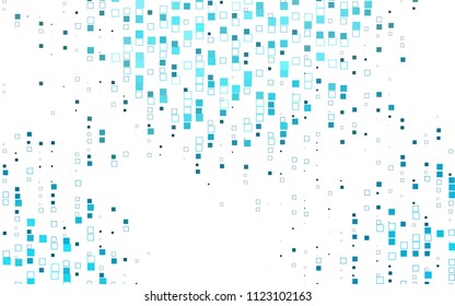 Light BLUE vector modern geometrical background. Abstract template. Geometric pattern in square style with gradient.