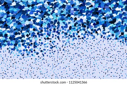 Light BLUE vector modern geometrical background. Abstract template. Geometric pattern in square style with gradient.