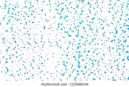 Light BLUE vector modern geometrical background. Abstract template. Geometric pattern in square style with gradient.
