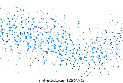 Light BLUE vector modern geometrical background. Abstract template. Geometric pattern in square style with gradient.