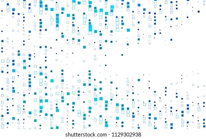 Light BLUE vector modern geometrical background. Abstract template. Geometric pattern in square style with gradient.