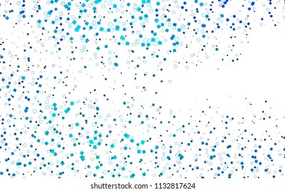Light BLUE vector modern geometrical background. Abstract template. Geometric pattern in square style with gradient.
