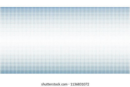 Light BLUE vector modern geometrical circle abstract background. Dotted texture template. Geometric pattern in halftone style with gradient. 