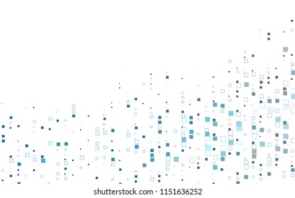 Light BLUE vector modern geometrical background. Abstract template. Geometric pattern in square style with gradient.