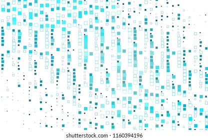 Light BLUE vector modern geometrical background. Abstract template. Geometric pattern in square style with gradient.