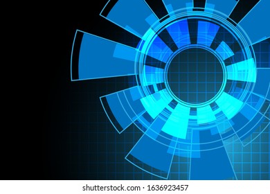 Light BLUE vector modern geometrical circle abstract background.
