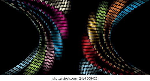 Light BLUE vector modern geometrical circle abstract background. Dotted texture template. Geometric pattern in halftone style with gradient.