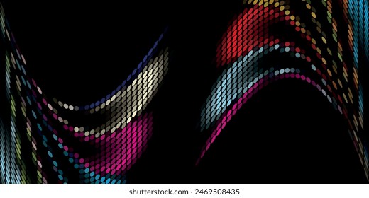 Light BLUE vector modern geometrical circle abstract background. Dotted texture template. Geometric pattern in halftone style with gradient.
