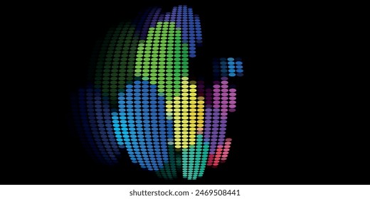 Light BLUE vector modern geometrical circle abstract background. Dotted texture template. Geometric pattern in halftone style with gradient.