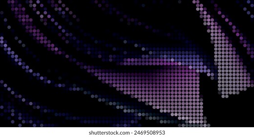 Fondo abstracto geométrico moderno del círculo del Vector AZUL claro. Plantilla de textura punteada. Patrón geométrico en estilo de semitonos con degradado.