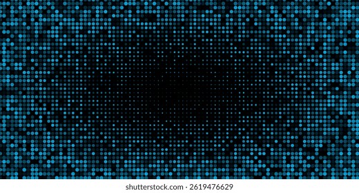 Light BLUE vector modern geometrical circle abstract background. Dotted texture template. Geometric pattern in halftone style with gradient. 