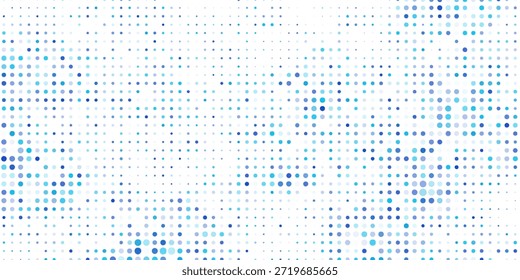 Fondo abstracto geométrico moderno del círculo del Vector AZUL claro. Plantilla de textura punteada. Patrón geométrico en estilo semitono con gradiente. 