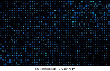 Hellblauer Vektor moderne geometrische Kreis abstrakten Hintergrund. Gestrichelte Texturvorlage. Geometrisches Muster im Halbtonstil mit Farbverlauf. 