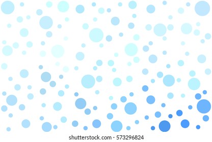 Light BLUE vector modern geometrical circle abstract background. Dotted texture template. Geometric pattern in halftone style with gradient. 