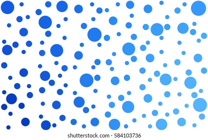 Light BLUE vector modern geometrical circle abstract background. Dotted texture template. Geometric pattern in halftone style with gradient. 