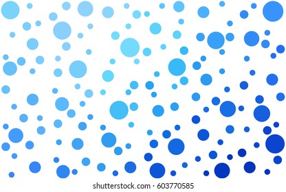 Light BLUE vector modern geometrical circle abstract background. Dotted texture template. Geometric pattern in halftone style with gradient. 