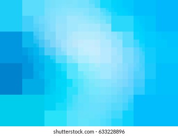 Light blue vector modern geometrical abstract background. Texture template. Geometric pattern in Origami style with gradient. 