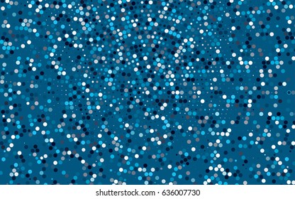 Light BLUE vector modern geometrical circle abstract background. Dotted texture template. Geometric pattern in halftone style with gradient. 