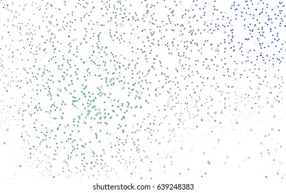 Light BLUE vector modern geometrical circle abstract background. Dotted texture template. Geometric pattern in halftone style with gradient. 