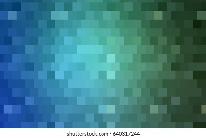 Light BLUE vector modern geometrical background. Abstract template. Geometric pattern in square style with gradient.