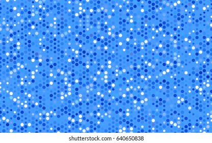 Light BLUE vector modern geometrical circle abstract background. Dotted texture template. Geometric pattern in halftone style with gradient. 