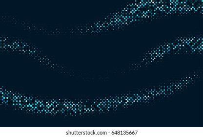 Light BLUE vector modern geometrical circle abstract background. Dotted texture template. Geometric pattern in halftone style with gradient. 
