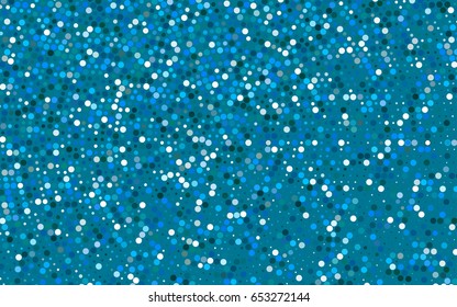 Light BLUE vector modern geometrical circle abstract background. Dotted texture template. Geometric pattern in halftone style with gradient. 