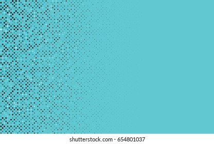 Light BLUE vector modern geometrical circle abstract background. Dotted texture template. Geometric pattern in halftone style with gradient. 