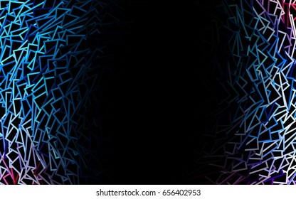 Light BLUE vector modern geometrical background. Abstract template. Geometric pattern in square style with gradient.