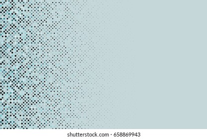 Light BLUE vector modern geometrical circle abstract background. Dotted texture template. Geometric pattern in halftone style with gradient. 
