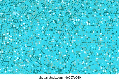 Light BLUE vector modern geometrical circle abstract background. Dotted texture template. Geometric pattern in halftone style with gradient. 