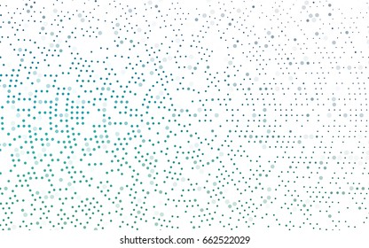 Light BLUE vector modern geometrical circle abstract background. Dotted texture template. Geometric pattern in halftone style with gradient. 