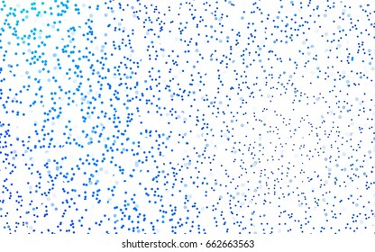 Light BLUE vector modern geometrical circle abstract background. Dotted texture template. Geometric pattern in halftone style with gradient. 