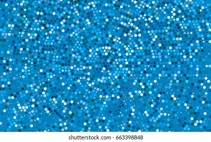 Light BLUE vector modern geometrical circle abstract background. Dotted texture template. Geometric pattern in halftone style with gradient. 