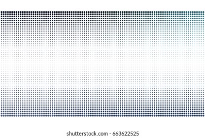 Light BLUE vector modern geometrical circle abstract background. Dotted texture template. Geometric pattern in halftone style with gradient. 