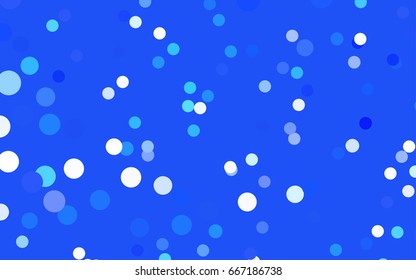 Light BLUE vector modern geometrical circle abstract background. Dotted texture template. Geometric pattern in halftone style with gradient. 