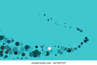Light BLUE vector modern geometrical circle abstract background. Dotted texture template. Geometric pattern in halftone style with gradient. 
