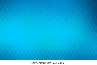 Light BLUE vector modern geometrical background. Abstract template. Geometric pattern in square style with gradient.